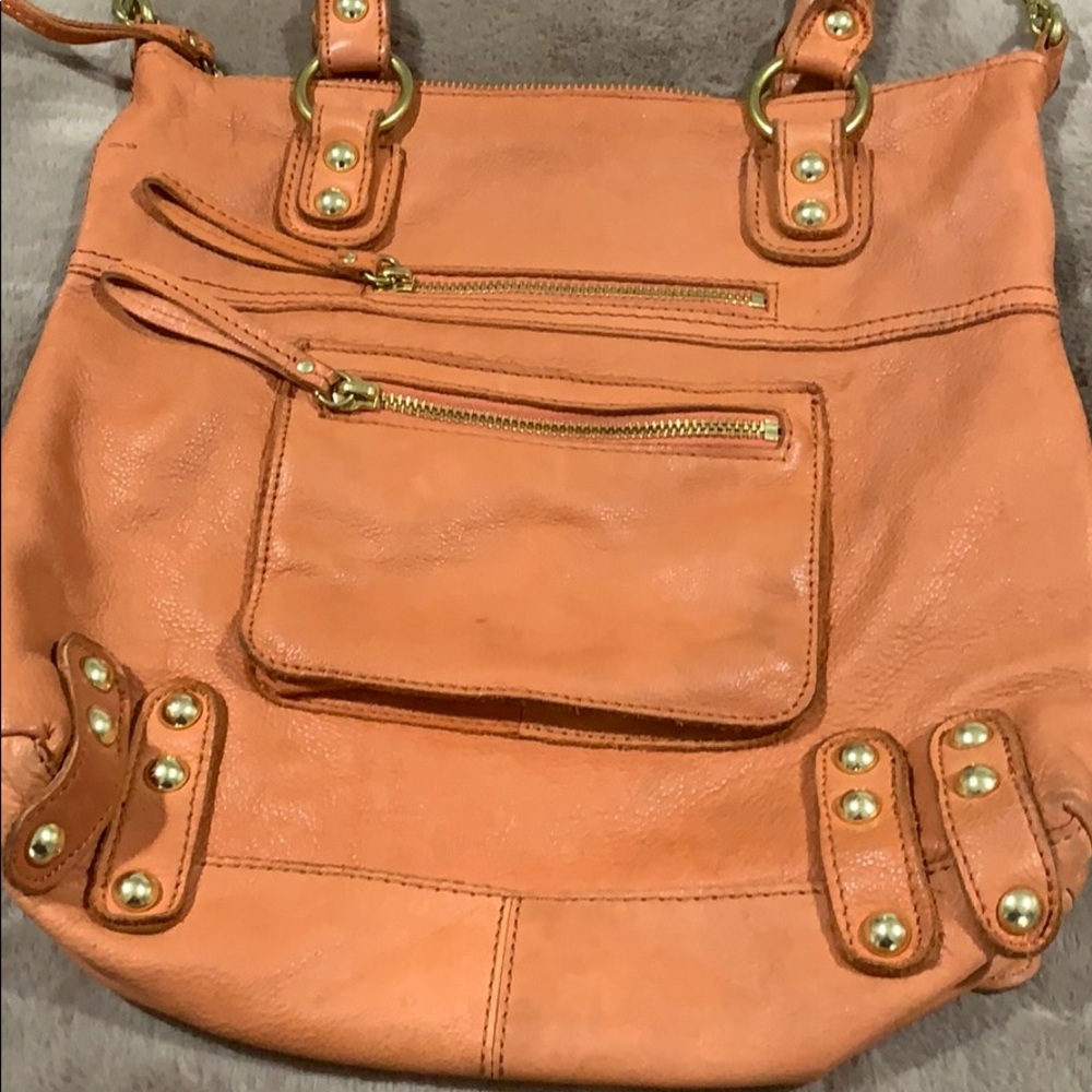 Linea pelle orange leather purse - Picture 2 of 6